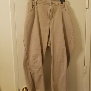 Lane Bryant tan ankle length jeans